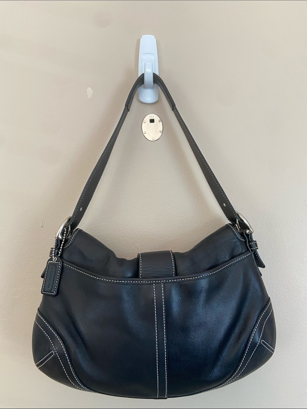 Coach Soho Large Buckle Flap Shoulder Bag Black Leather Style 6248 - Picture 5 of 16